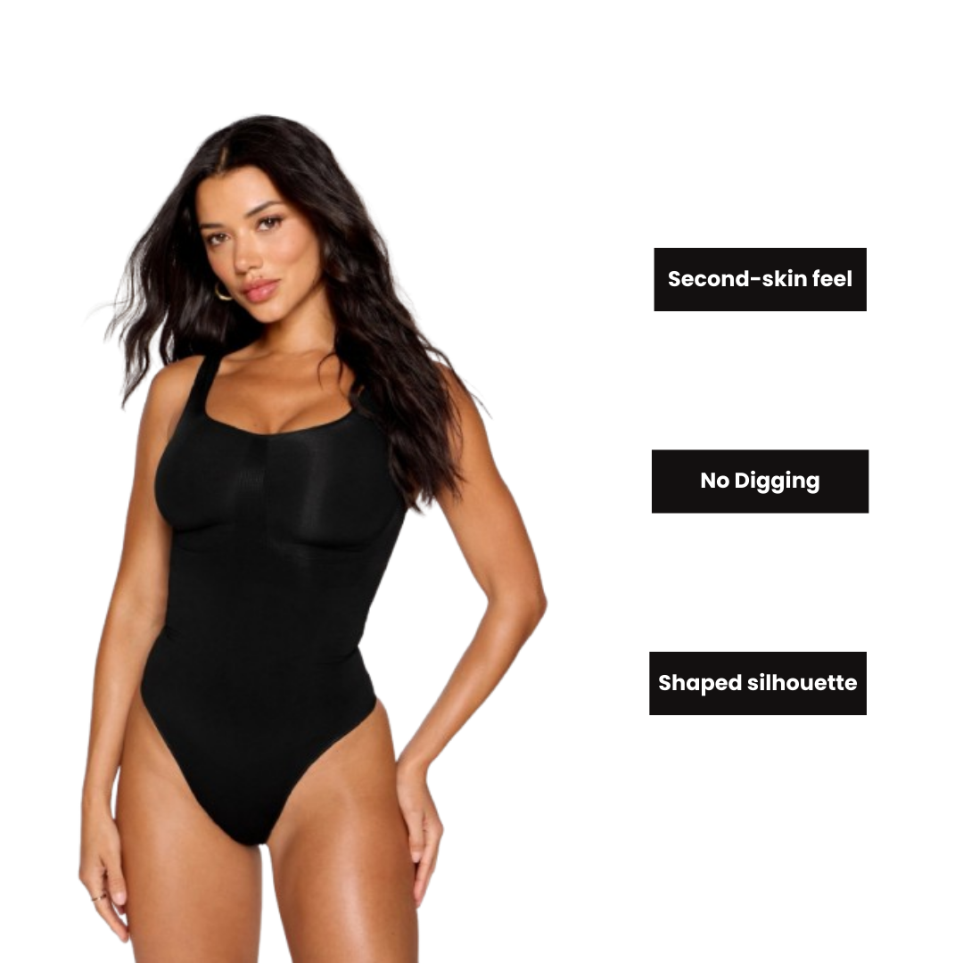 shapewear bodysuit black and brown